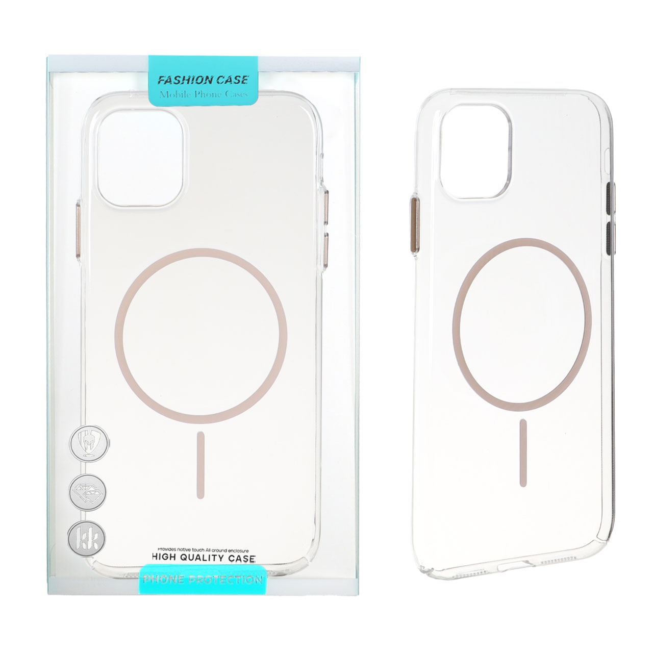 کاور شفاف مگسیف دار fashion case مناسب برای آیفون 1۱
