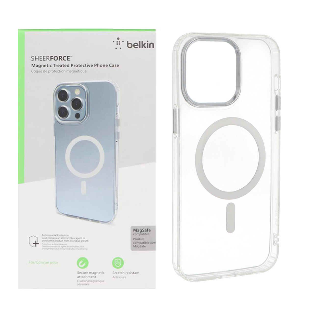 کاور اورجینال Belkin شفاف مگسیف دار مناسب برای اپل iphone 14 pro max