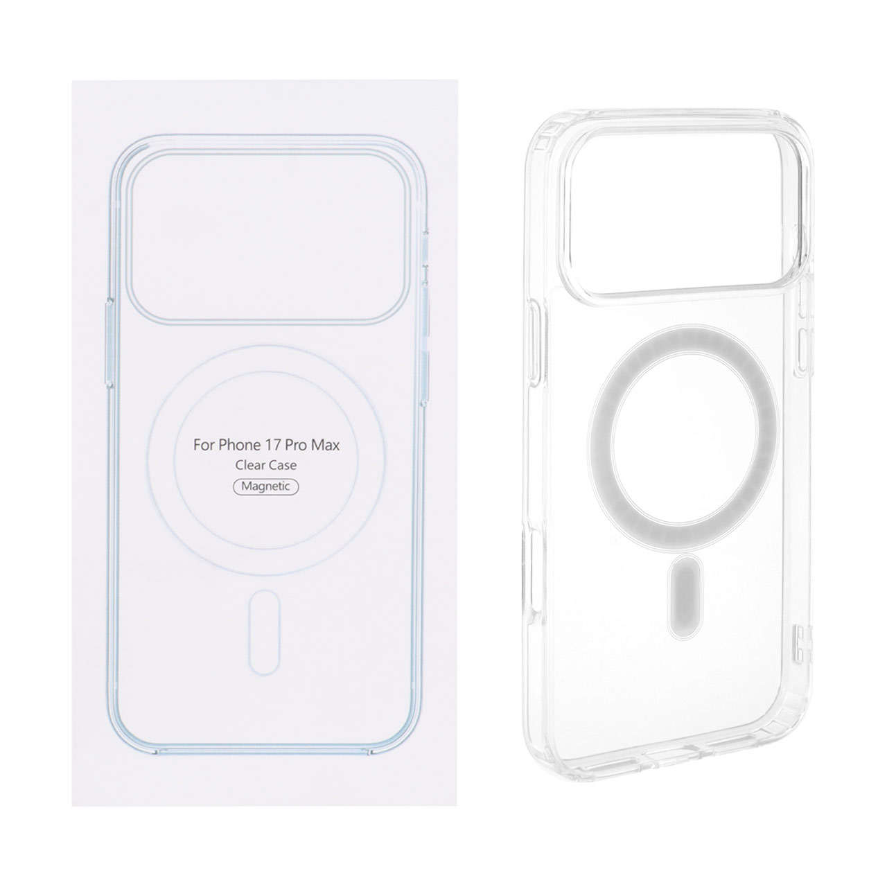 کاور شفاف magnetic مگسیف دار مناسب برای iphone 17 pro