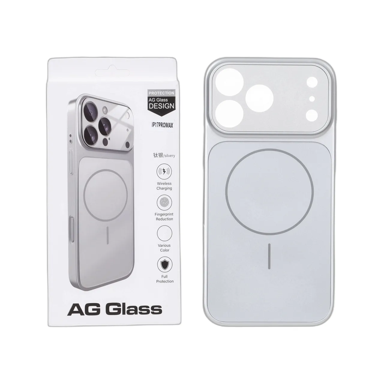 کاور اورجینال AG Glass براق مگسیف دار مناسب برای آیفون 17 پرو مکس