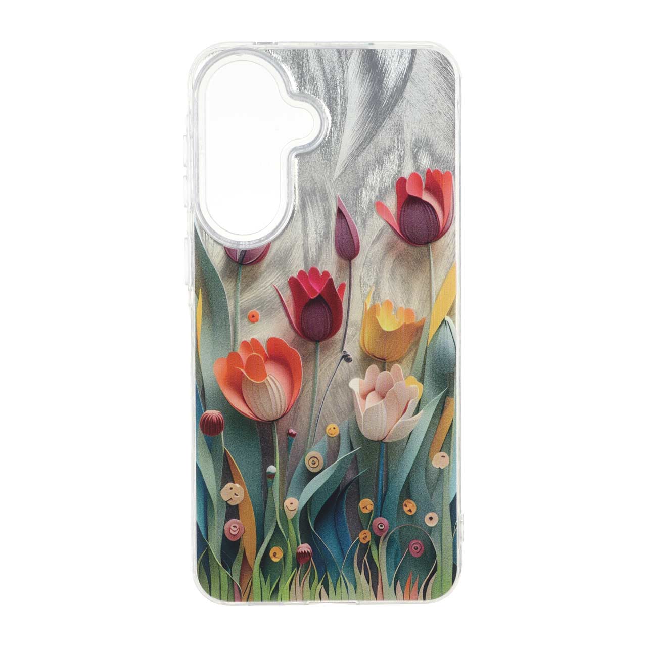 کاور اطلسی طرح دار مدل Flower مناسب برای سامسونگ A57