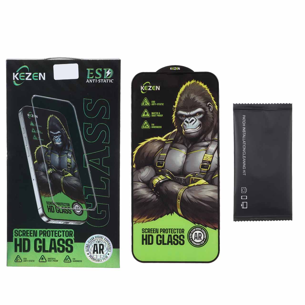 محافظ صفحه نمایش شیشه ای Kezen anti static مناسب برای اپل iphone 14 pro max