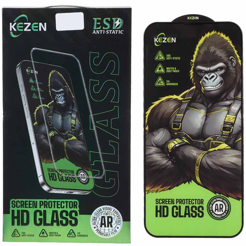 محافظ صفحه نمایش شیشه ای Kezen anti static مناسب برای اپل iphone 14 pro max
