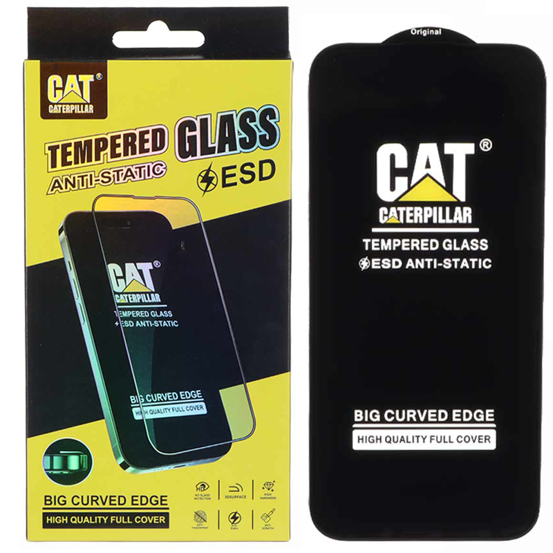 محافظ صفحه نمایش شیشه ای esd caterpillar آنتی استاتیک مناسب برای اپل iphone 14 pro max