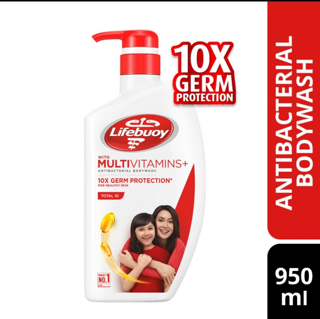 شامپو بدن لایف بوی lifebuoy مدل 10x germ protection حجم 920 میلی لیتر