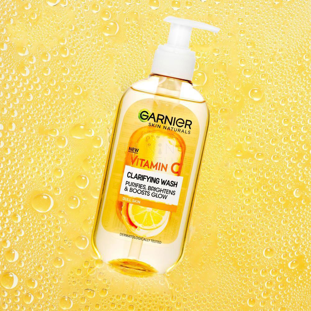 ژل شست و شوی گارنیر garnier مدل ویتامین سی حجم 200 میلی لیتر