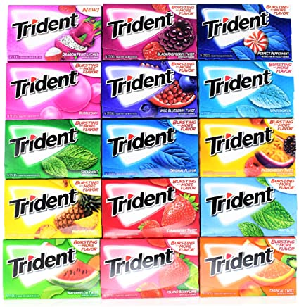 آدامس بدون شکر trident بسته 14 عددی