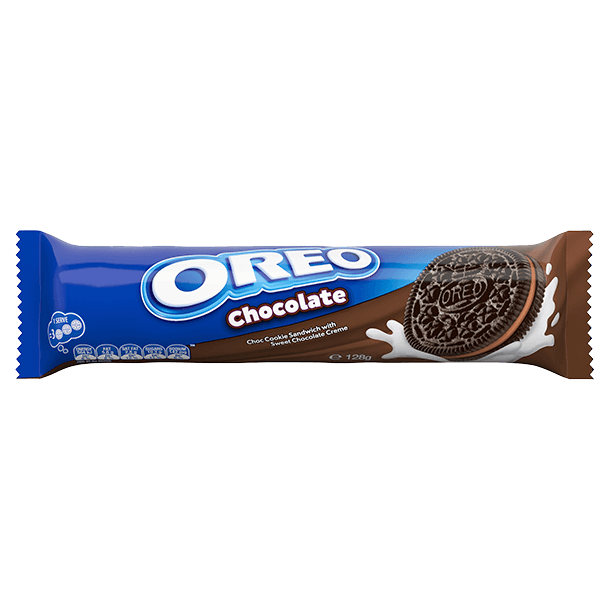 بیسکوییت اورئو oreo طعم کره بادام زمینی و شکلات وزن 120 گرم