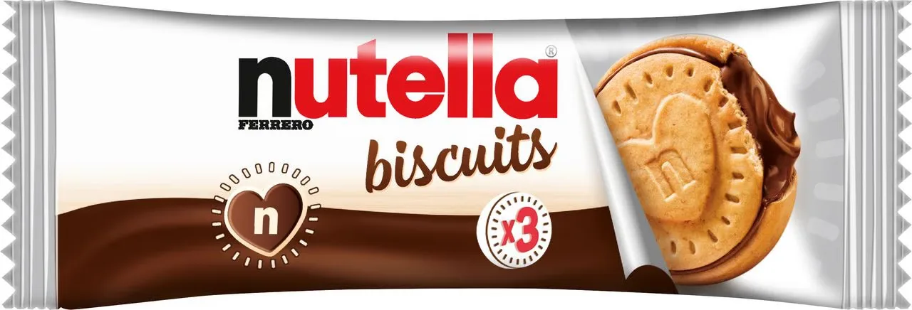 بيسکويت نوتلا کرمدار 3 عددی nutella