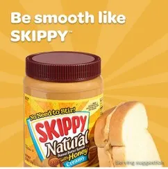 کره بادام زمینی Skippy natural بسته 425 گرمی