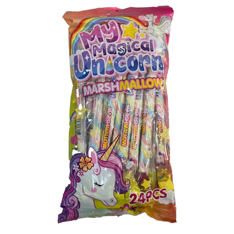 مارشمالو طنابی unicorn بسته 24 عددی