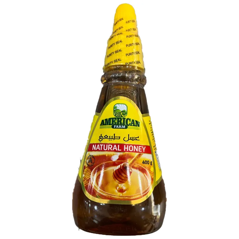 عسل طبیعی پمپی american farm وزن 400 گرمی