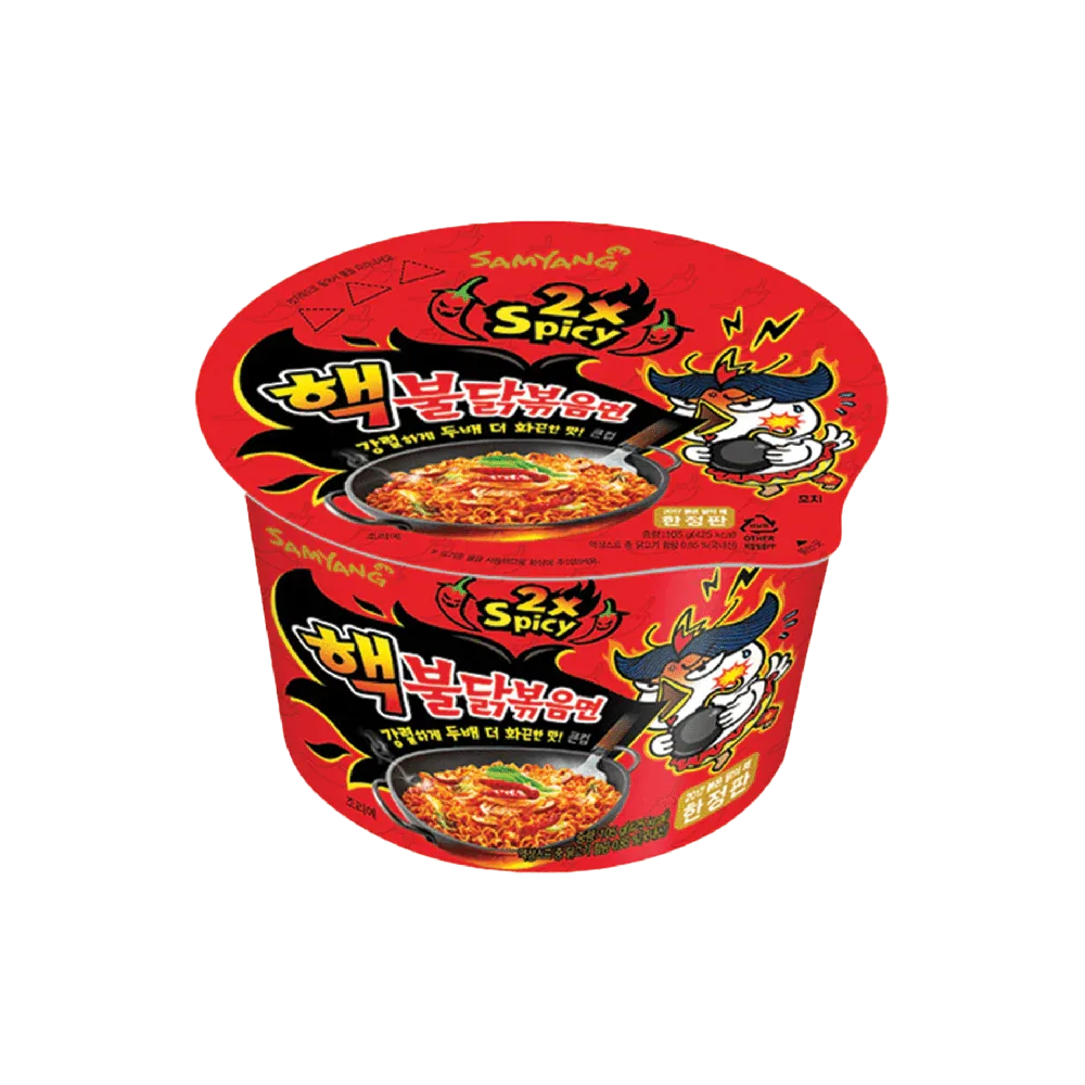 قیمت و خرید نودل نیمه آماده رامن با طعم مرغ داغ بولداک 2x spicy سامیانگ بسته 2 عددی