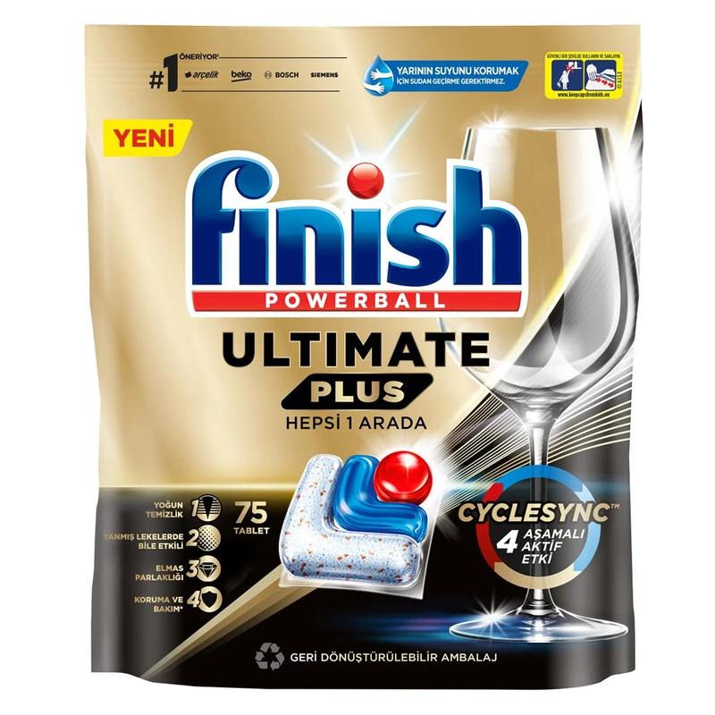 قرص ماشین ظرفشویی فینیش مدل Ultimate Plus بسته 75 عددی