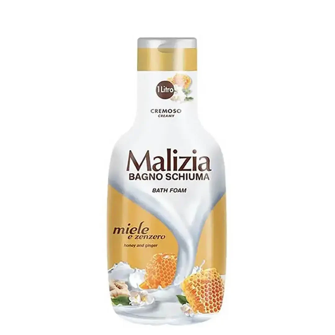 شامپو بدن مالیزیا malizia مدل bath foam رایحه عسل و زنجبیل حجم 1000 میلی لیتر