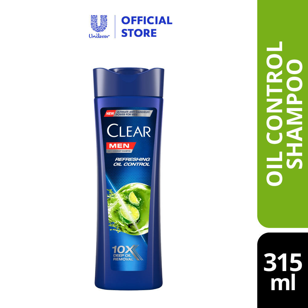 شامپو مو مردانه ضد شوره و چربی زدا کلر clear مدل refreshing oil control حجم 315 میلی لیتر