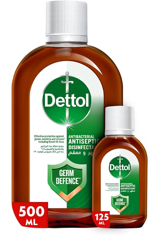 مایع ضد عفونی کننده سطوح dettol مدل antiseptic  حجم 500 میلی لیتر