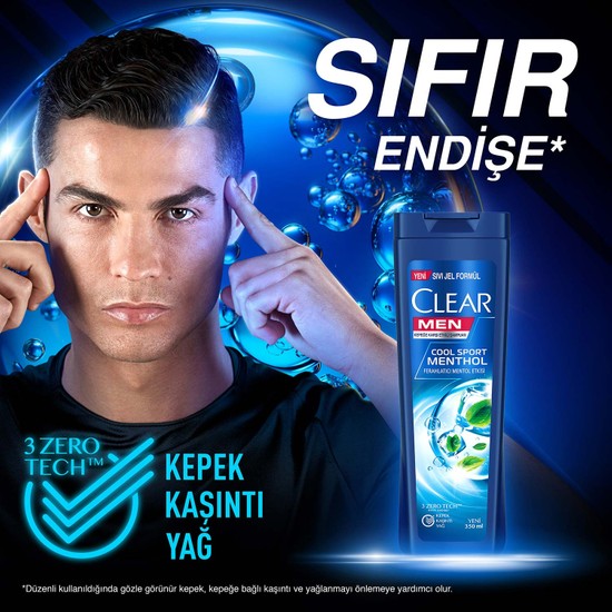 شامپو ضد شوره مردانه کلر clear مدل cool sport menthol حجم 315 میلی لیتر