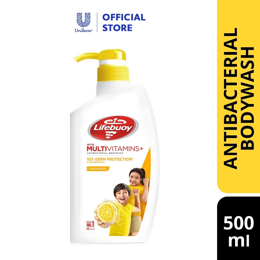 شامپو بدن lifebuoy مدل مولتی ویتامین+ و رایحه لیمو حجم 500 میلی لیتر