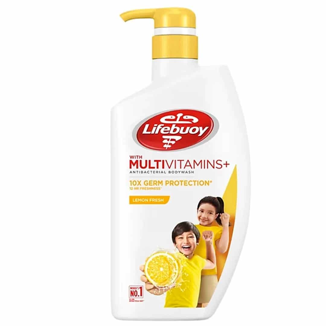 شامپو بدن lifebuoy مدل مولتی ویتامین+ و رایحه لیمو حجم 500 میلی لیتر