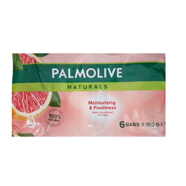 صابون پالمولیو PALMOLIVE حاوی عصاره پرتقال خونی بسته ۶ عددی