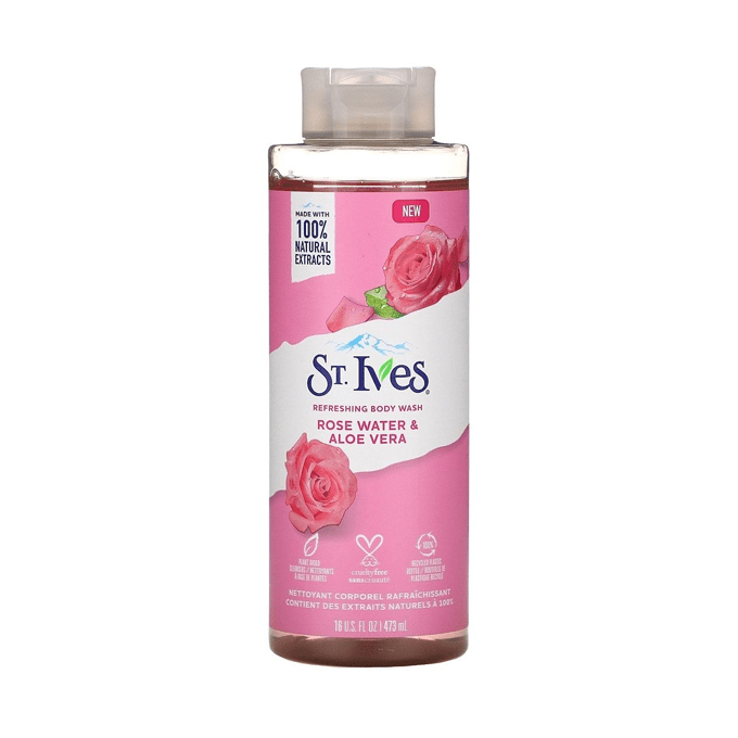شامپو بدن سنت ایوز st.ives رایحه گل رز و آلوورا حجم 650 میلی لیتر