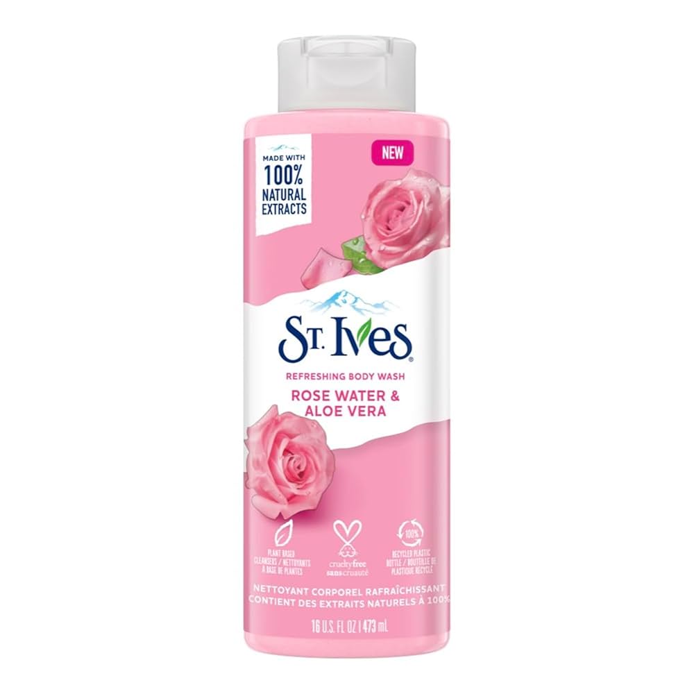 شامپو بدن سنت ایوز st.ives رایحه گل رز و آلوورا حجم 650 میلی لیتر