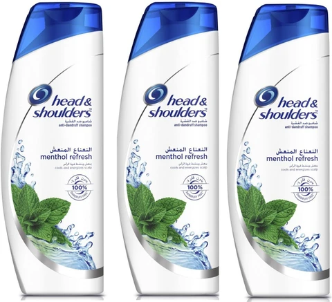 شامپو ضد شوره هد اند شولدرز مدل menthol fresh رایحه نعنا حجم 400 میلی لیتر