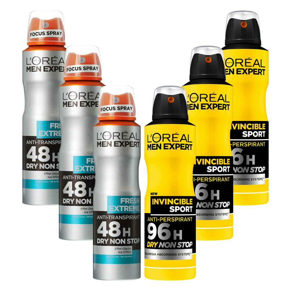 اسپری ضد تعریق مردانه loreal men expert مدل invincible sport حجم 250 میلی لیتر