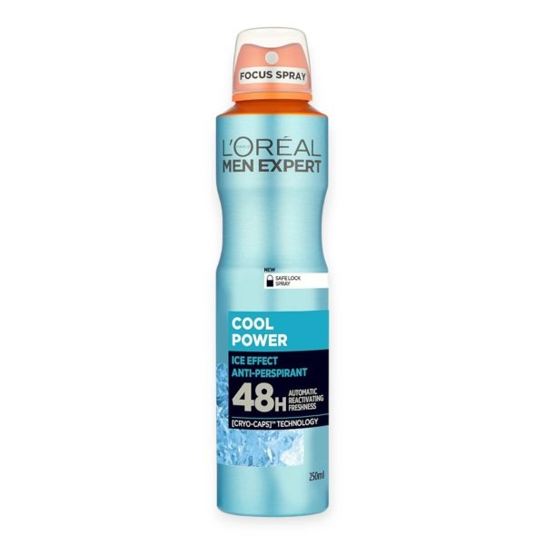 اسپری ضد تعریق مردانه لورآل loreal  مدل cool water حجم 250 میلی لیتر